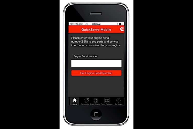 Cummins Announces Free QuickServe Online Mobile App for Apple iOS