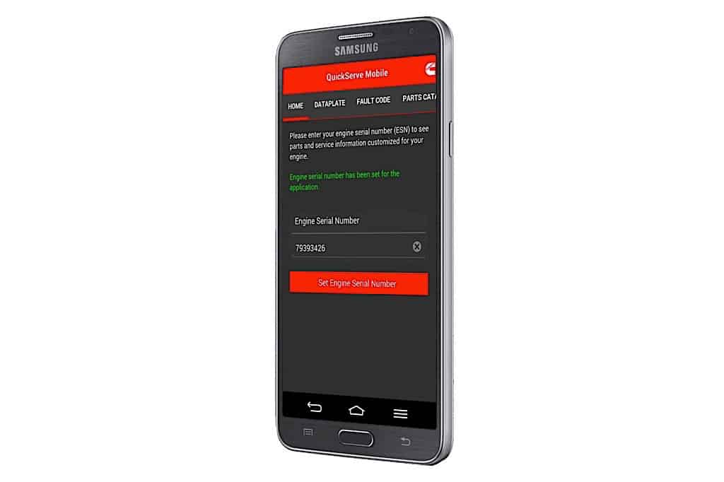 Cummins Announces Android Version of Free QuickServe Online MOBILE APP