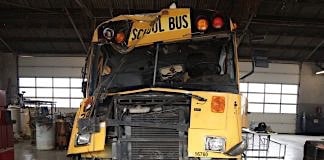 File photo of a National Transportation Safety Board school bus crash investigation.