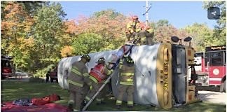 Mock school bus crash in Michigan City// WSBT 22