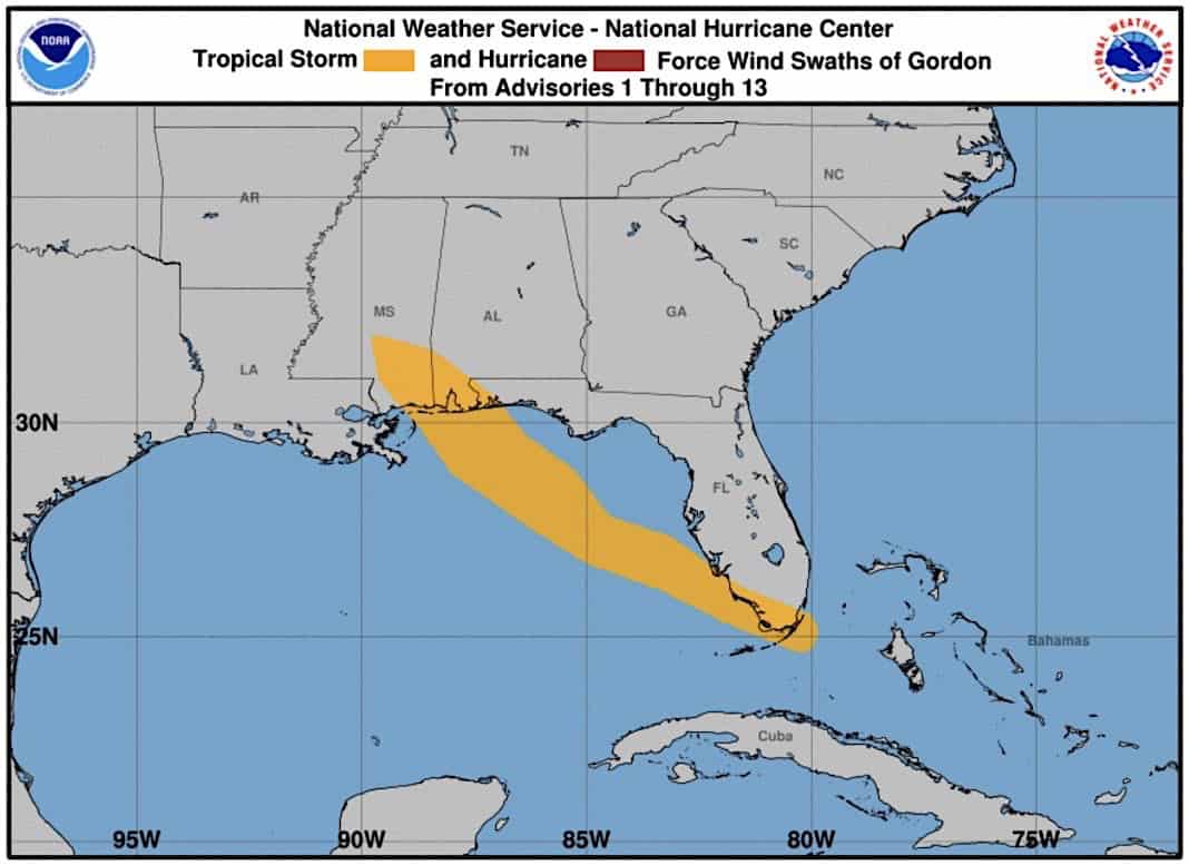 Tropical Storm Gordon Reaches Land, 1st Fatality Reported School