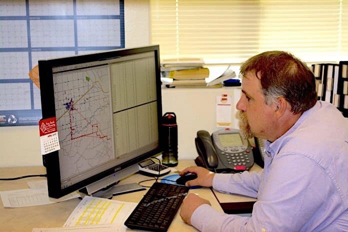 A routing specialist in Wyoming uses Transfinder's system.
