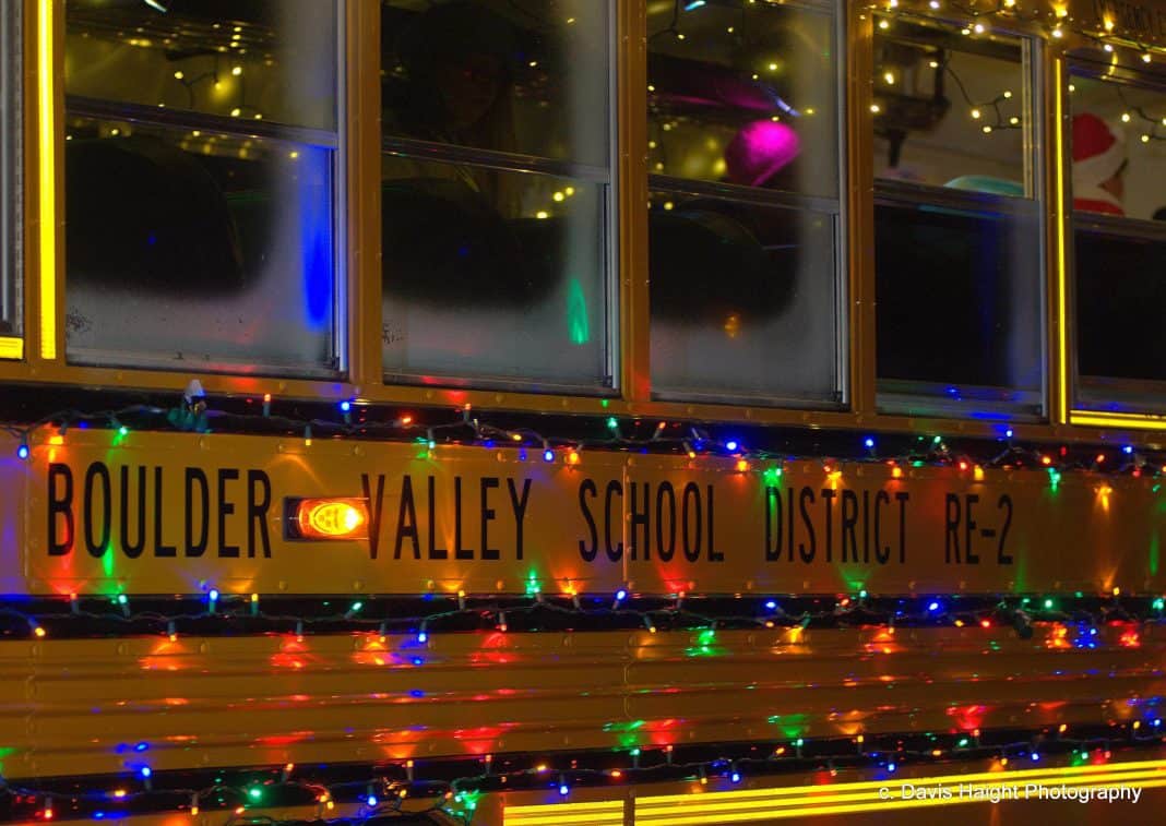 Musical Reindeer Bus Sings in Texas Christmas Parades School