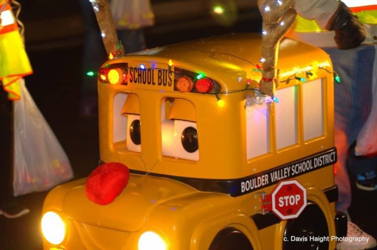 Musical Reindeer Bus Sings in Texas Christmas Parades School