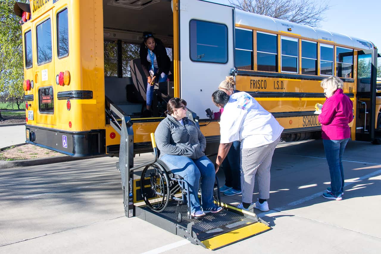 school bus wheelchair