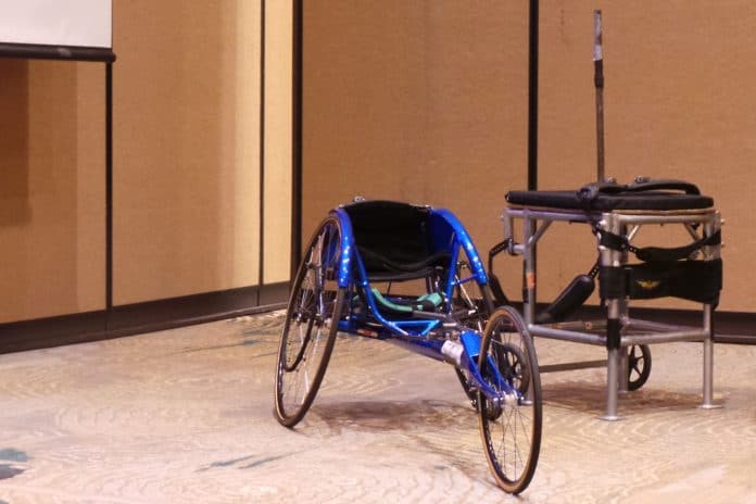 Adaptive sports wheelchair