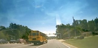 A school bus driver for Chesterfield Schools reportedly ran a stop-sign and swerved into cars.