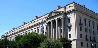 The U.S. Department of Justice building in Washington, D.C.