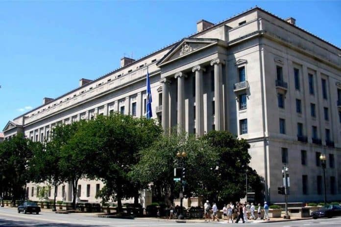 The U.S. Department of Justice building in Washington, D.C.