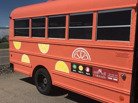 Pink Lemonade Bus designed by Central High School art students.