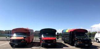 Aurora Public Schools in Colorado re-purposed three of their school buses to be used as mobile cafes over the summer.