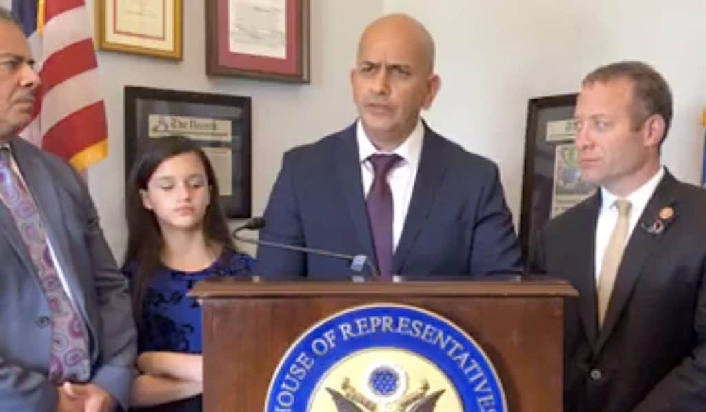 On June 12, 2019, Joevanny Vargas, father of 10-year-old Miranda Vargas who was killed in the Paramus, New Jersey bus crash, went door to door on Capitol Hill with Congressman Gottheimer, to gather support for the school bus safety legislation.