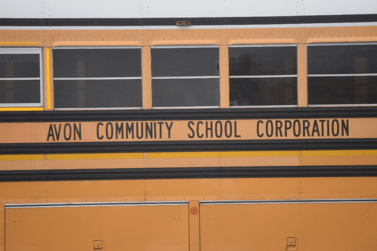 One of the scores of school buses used by Avon to transport students in the Indianapolis suburb.