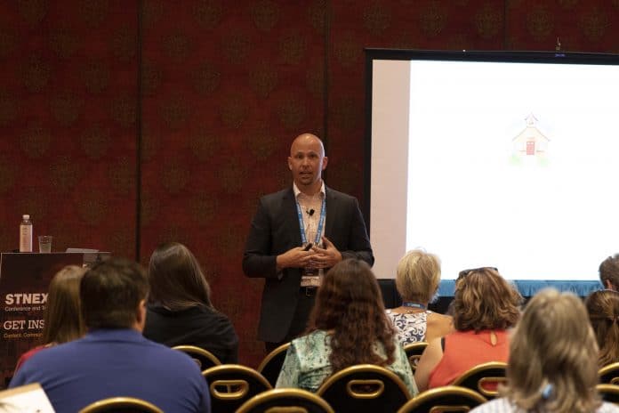 Behavioral specialist Patrick Mulick presents to the STN EXPO audience during a four-hour seminar on Saturday, July 27, 2019.