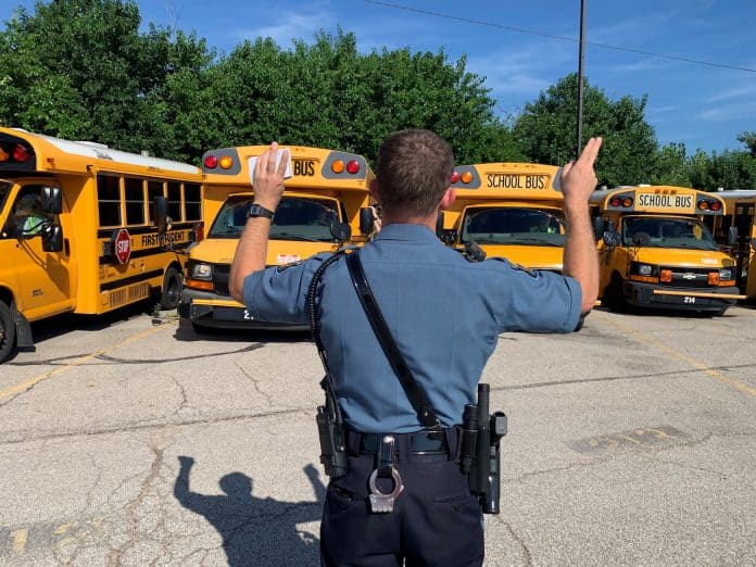 Kansas Highway Patrol inspects school buses