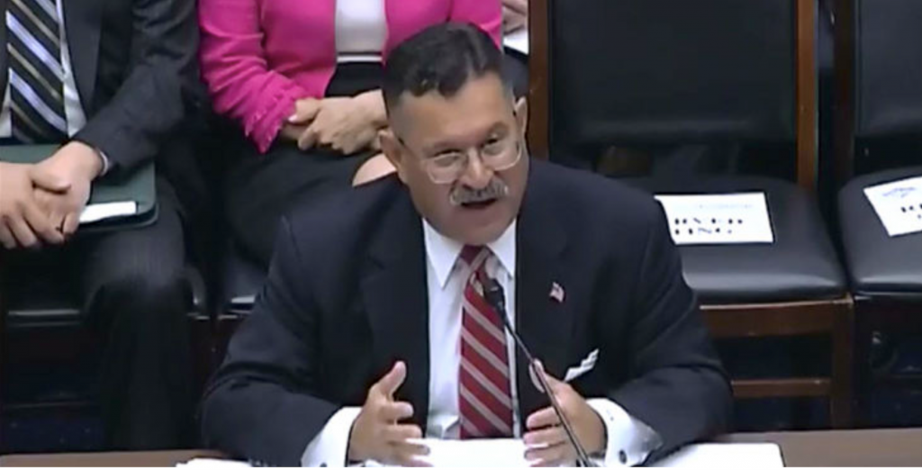 The FMCSA Administrator testifying before a Congressional committee.