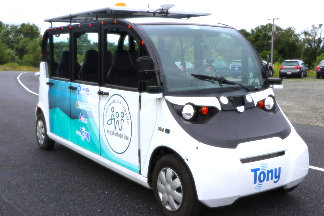 The AVNU autonomous shuttle.