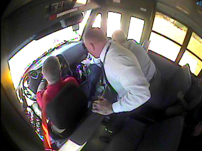 Kanawha County Schools transportation staff conduct in-service training that involves a scenario of a student bringing a gun on the school bus.