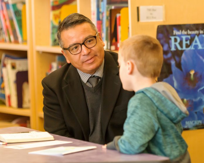 Gustavo Balderas, superintendent of Eugene School District 4J in Oregon, focuses his initiatives on eliminating student barriers. He has been nominated as one of the four finalists for the Superintendent of the Year Award, which is co-sponsored by the AASA, First Student and AIG Retirement Services.