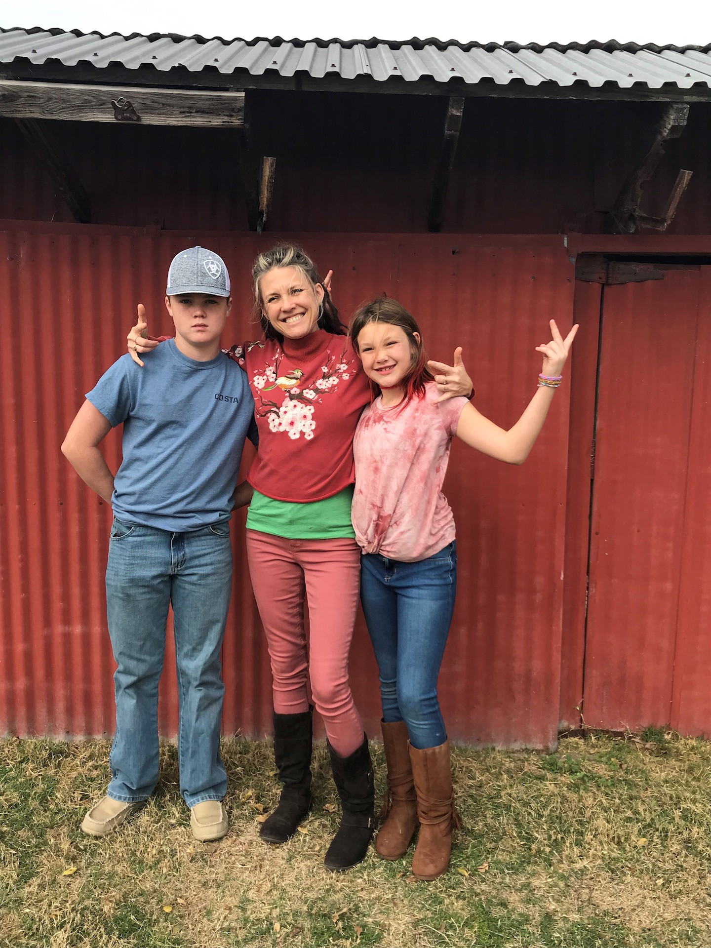 Kristen Billingsley with her two kids, Baker and Emma. 