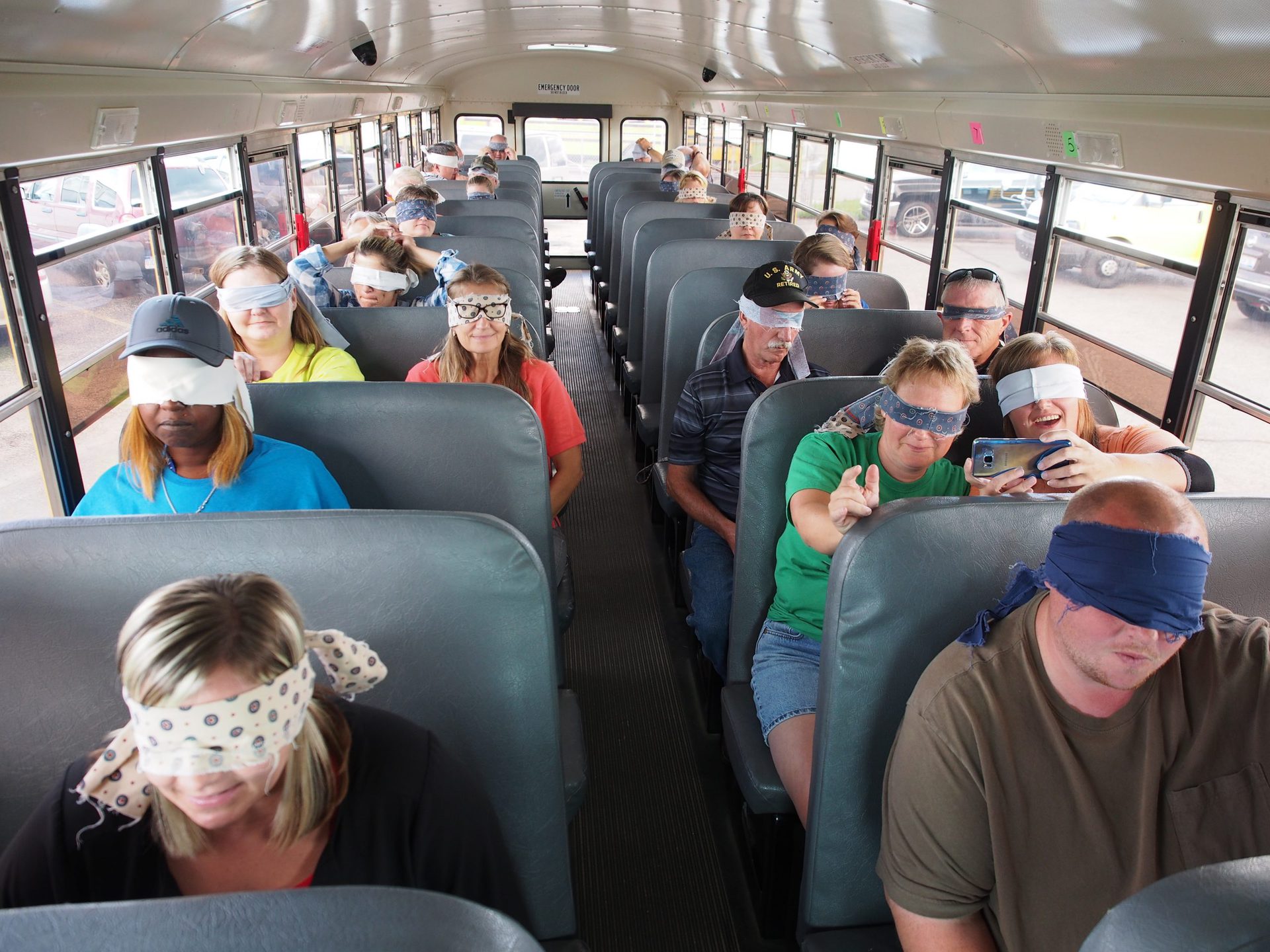 student travel on buses