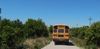 A school bus traversing a wooden bridge on the Pine Ridge Reservation in North Dakota. Source: U.S. Government Accountability Office