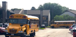 Photo of an Austin ISD school bus.