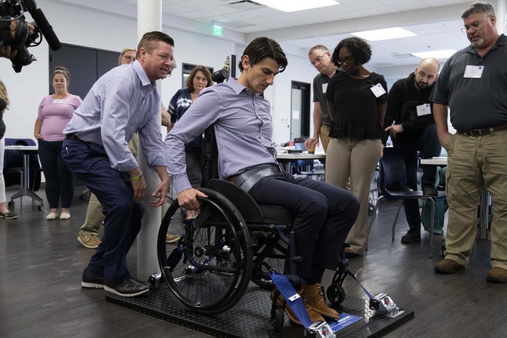 Attend School Bus Wheelchair Securement Training from Home School