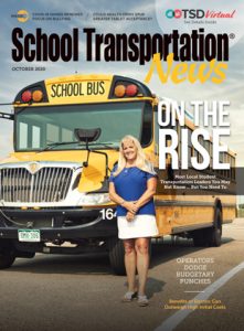 Deb Kinemond of Cherry Creek Schools near Denver highlights this year’s “Rising Stars” in student transportation. Photo courtesy of David Budd.