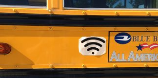 Stock photo of school bus Wi-Fi