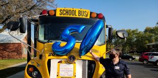 Janyce Johnson, a school bus driver for contractor Kickert School Bus Lines near Chicago, celebrated her 50th year in pupil transportation on Oct. 9, 2020.