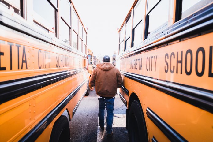 Marietta City Schools in Georgia turned to technology to increase the air quality on school buses and ridership accountability during the coronavirus pandemic. (Photo courtesy of MCS)