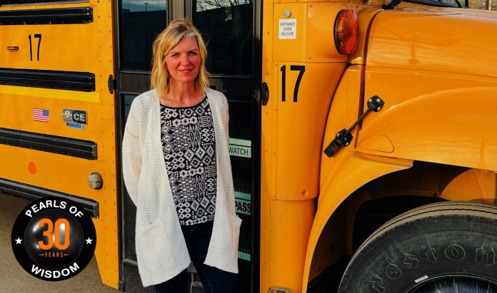 Kristy Drewitz, transportation coordinator for Madison-Grant United School Corporation in Fairmount, Indiana, is going on her 18th year in the industry.