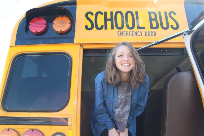 Faith Smith, a 21-year-old bus driver for Searcy Public Schools in Arkansas, works part-time while attending school at nearby Harding University.