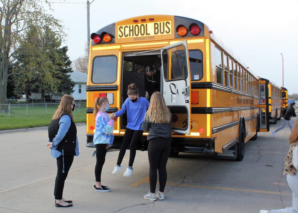 Middle school teacher Elizabeth White helps lead emergency evacuation drills (Image courtesy of Bondurant-Farrar Middle School)