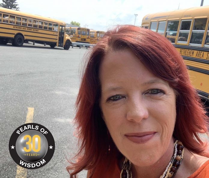 Jenny Robinson, the transportation general manager at Bethlehem Area School District (BASD) in Pennsylvania, speaks of her six years of experience in pupil transportation. Robinson is contracted through the district from TransPar Group of Companies.