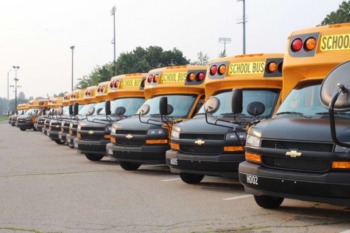 The first round of the Brockton Public Schools' 45 new 29-passenger buses were delivered on Monday, July 19, 2021.