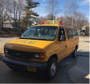 A 7D school van is regulated in Massachusetts to provide fixed route transportation for not more than eight “school pupils. (Source: Registry of Motor Vehicles.)