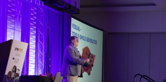 Motivational speaker and cooperate entertainer Tim Gard discussed the importance of humor in his keynote presentation, “Laughter Becomes You!” on Oct. 3, 2021 at STN EXPO Indy.