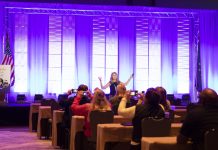 Lori Desautels, Ph.D, speaks to STN EXPO Indianapolis attendees during a general session on Sunday, Oct. 3, 2021.