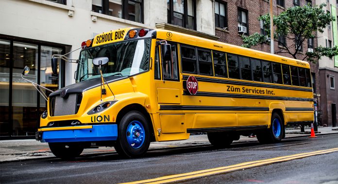 A Zum Services school bus. Image courtesy of Zūm