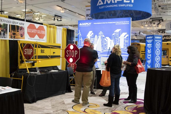 New technology solutions, like the Extended Stop Arm, were showcased at the STN EXPO Reno 2021 Trade Show. (Photo by Taylor Hannon.)