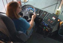 File photo of a Washoe County School District bus driver in Reno, Nevada.