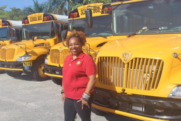Simone Clowers, Ed.D., manages the day-to-day transportation operations for one of the largest school districts in the nation. (Photos by David Volz.)