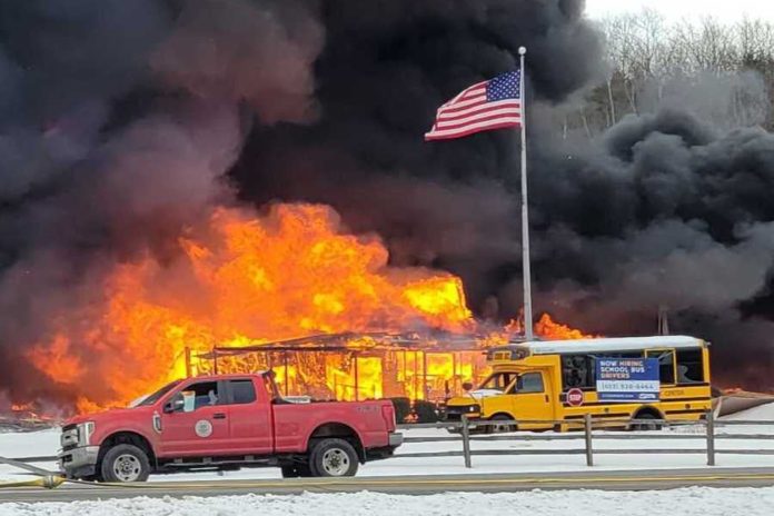 Photo courtesy of Town of Bradford, New Hampshire Fire Department via Facebook.