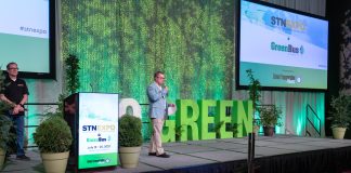 School Transportation News Publisher Tony Corpin opens the Green Bus Summit at STN EXPO Reno on July 17, 2022.
