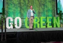 School Transportation News Publisher Tony Corpin announced five fleets that stood out for their goals to reduce emissions on July 17, 2022 during the Green Bus Summit at STN EXPO Reno. (All photos by Vincent Rios Creative.)