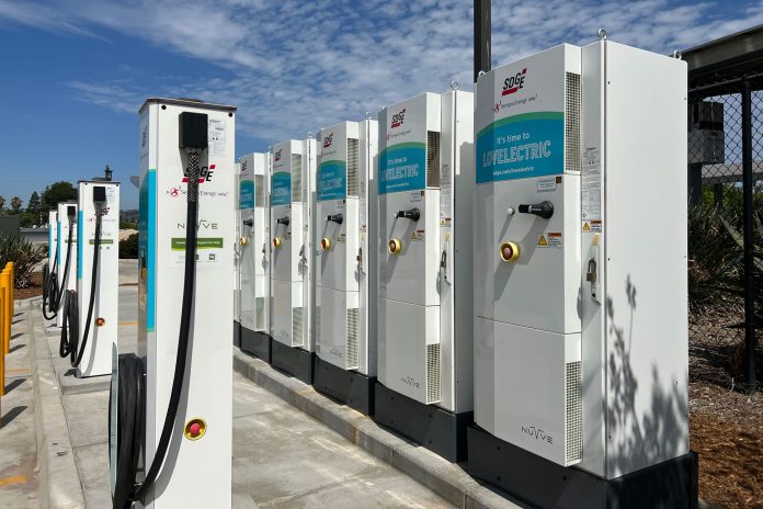 Cajon Valley Unified School District near San Diego, California, is set to start a vehicle-to-grid project with it's local utility that will provide revenue for the district while providing backup electricity for the grid. (Photo courtesy of Nuvve.)
