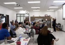 Child Passenger Safety Technician Sue Shutrump speaks to attendees at the NHTSA eight-hour training at the TSD Conference on Nov. 13, 2022.