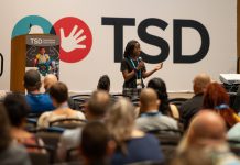 Attorney Vickie Coe spoke about the legal aspect of transporting students with disabilities during the 2022 TSD Conference. (Photo by Vincent Rios Creative.)
